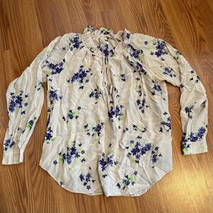 Rebecca Taylor Women’s Long Sleeve Silk‎ Floral Print Women's Top Size 0